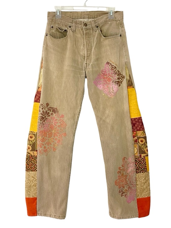 Levi's Denim - Vintage Levi’s 501 Custom Jeans OOAK Waist 29 Womens size 8 Medium Levis Denim